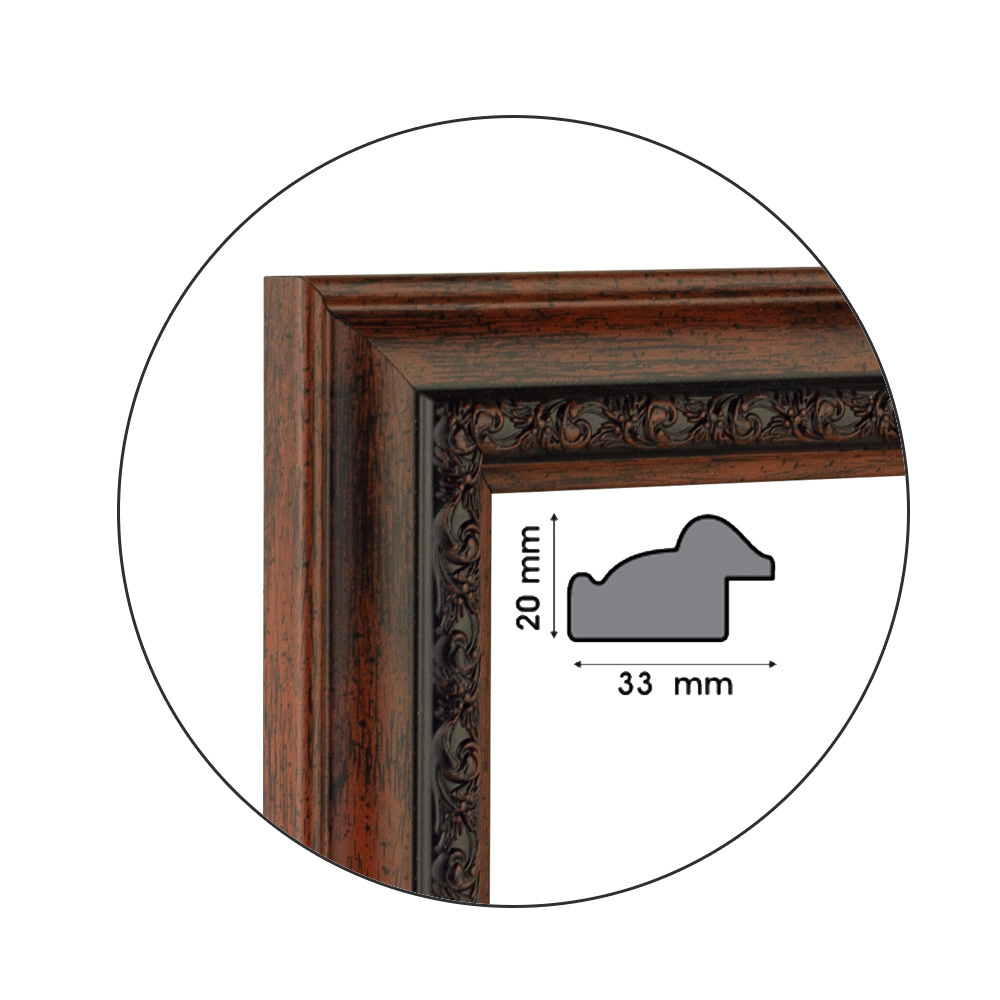 Ramă Nero Brown | 3,3 cm